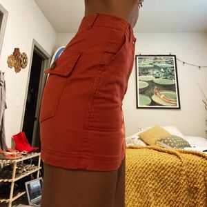 Orange khaki skirt size small $15🐅🐅